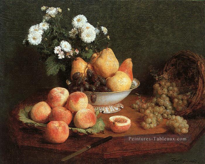 Fleurs Fruit sur une Table 1865 Henri Fantin Latour Peintures à l'huile